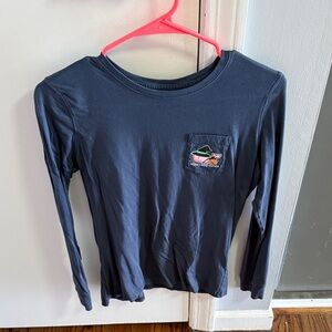 Women's Navy Long Sleeve Tee
